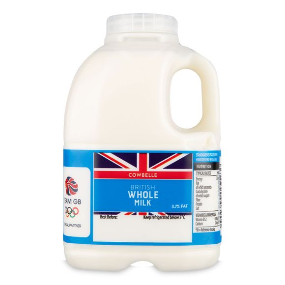 Cowbelle British Whole Milk 1 Pint